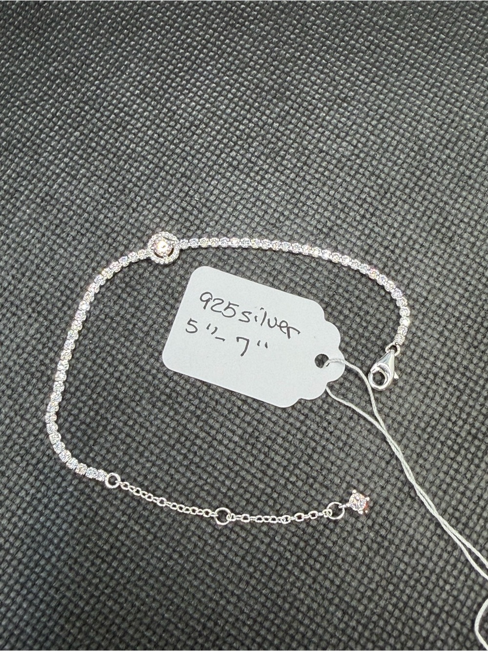 Sterling Silver Crystal Tennis Bracelet - Silver